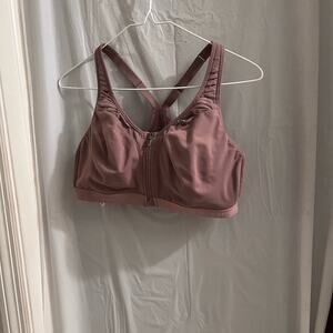 Victoria sport mauve/brown racer back sports bra size 36 c